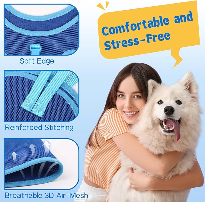 Supet Cat Grooming Hammock, Dog Hanging Harness for Nail Trimming Doorframe, Pet Holder Restraint for Clipping Nails, Pet Hoist Sling for Cutting Nails, Ear & Eye Cleaning, Medicine at Home (XS)