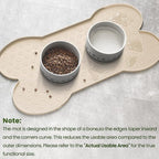 PWTAA Dog Food Mat Anti-Slip Silicone Dog Bowl Mat Thicker Pet Placemat Waterproof Cat Feeder Pad with Raised Edge Puppy Kitten Feeding Mats Suitable Small Medium-Sized Dogs Cats Eating Tray - 2PCS