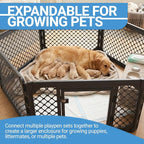 6-Panel Modular Dog and Puppy Playpen, Indoor/Outdoor Pet Enclosure