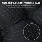 Orthopedic Dog Bed for Dogs, Calming Plush Dog Mat with Thick Cushion Support, Washable Fluffy Pet Bed with Non-Slip Bottom, Soft Indoor Dog Crate Bed (Gray, 23.0" L x 18.0" W x 3.0" Th)