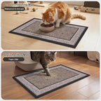 Glittme Cat Litter Mat, 33"x22" Non-Slip Washable Trapping Mat for Cats | Litter Trapping Mat With Thick PVC Coil To Catch Scatter, Soft On Paws And Waterproof Bottom To Protect Floors