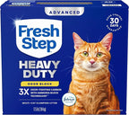 Fresh Step Advanced Heavy Duty Multi Cat Clumping Cat Litter with Febreze Freshness, Low Dust, Odor Control with Ammonia Block Tech, Compatible in Automatic Litter Boxes, 17.5 lb | Heavy Duty, Odor Control, 3X Odor-Eliminating Carbon, Ammonia Block Tec...