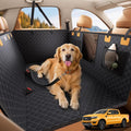 Lamicall Dog Car Seat Cover for Back Seat with Hard Bottom for Truck XL | Upgraded Anti-Ripped Back Seat Extender for Dogs, Waterproof Dog Hammock for Car with Mesh Window, Pet Backseat Protector