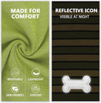 KYEESE 2Pack Dog Shirt, Soft Striped Dogs T Shirts, Lightweight Doggie Tank Top Cat Clothes, Sleeveless Dog Shirt for Small Dogs, Stretchy Pet Vest, Green, Medium