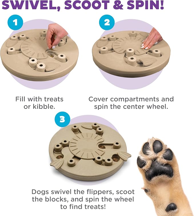 Outward Hound by Nina Ottosson Dog Worker Treat Puzzle Enrichment Toy, Level 3 Advanced, Tan