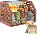 Dog Toy Basket, Chew-Proof Dog Toy Box, Wooden Pet Toy Storage | Spacious Toy Storage Bin for Pet Toys, Treats & Home Supplies, Toy Box for Living Room