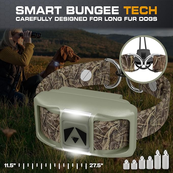 INVIROX Dog Shock Collar [Ultra K9] 124 Training Levels, 4 Powerful Modes with Night-Light and ¾ Mile Range 100% Safe Dog Training Collar for Large Dogs IP67 Waterproof (Camouflage)