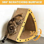 TIMIEEYA Cardboard Cat House - Triangle Cardboard Cat Scratcher Cozy Cats Lounger as Tunnel and Sofa, Cat Scratcher for Indoor Cats, Safe & Secure