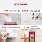 Nature's Miracle Advanced Pet Stain & Odor Eliminating Wipes, 30 Count | Enzymatic Cleaner Eliminates Tough Pet Messes, Quick Clean-Up For Hard Surfaces, Safe For Pets and Home*, Fresh Scent
