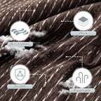 MYSKY HOME Loveseat Cover Deep Chocolate Couch Cover Sectional Couch Covers for 2 Cushion Couch Sofa Thick Universal Chenille Sofa Cover with Tassel Durable Furniture Protector for Dogs 91" x 118"