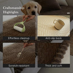 Couch Covers for Dogs, Dog Sofa Covers Washable, Dark Brown Non Slip Pet Couch Protector Blanket for 3 Cushion and Sectional Sofas