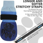 EXPAWLORER Non-Slip Dog Socks for Hardwood Floors to Prevent Licking, Dog Shoes for Hot Pavement Quick Walking, Dog Booties Boots & Paw Protectors with Grippers for Small Medium Large Senior Dogs L