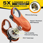 Fida Retractable Dog Leash, 16ft Heavy Duty Pet Walking Leash for Small Dog or Cat up to 26 lbs, Tangle Free. One-Hand Brake (Small,Orange)