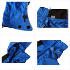 LOVELONGLONG Waterproof Dog Raincoat with Removable Hood – Outdoor Full Body Dog Jacket, Windproof Snowproof Shell Suit – All Season Pet Rain Gear Blue XXS
