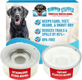 Stainless Steel Dripless Water Bowl with Tritan Plastic Lid, Holds 1 Gal, Reduces Spills & Trails Up to 85%+, Water Bowl for Mammoth Breed Dogs (131+ lbs), The Original Slobber Stopper