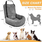 Sephyroth Dog Car Seat for Small/Medium Dogs,Dog Car Bed Washable Pet Travel Safety Seat,Super Soft Safe Removable Puppy Car Seat(Gray)