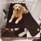 Dog Car Seat Waterproof Bed Cover Nonslip Car Back Seat Soft and Comfortabl | Pet Bed Mat Car Blanket for Travel Backseat Extender Seat Covers Dog Bed for Cars Trucks and SUVs (Dark Brown 23.6” x 51”)