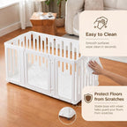 Bottom Panels with 2 Swivel Casters Wheels Designed Exclusively for This Dog Playpen (Buy Multiple for Full Mobility)