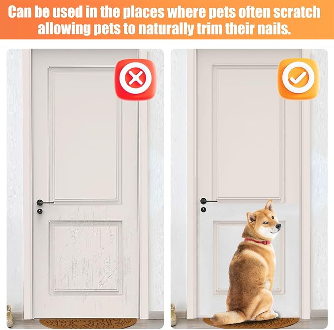 Pet Nail Self Adhesive Replacement Emery Paper,10in*13ft, White | Fits Most Dog Scratch Pad DIY on the Places Where Pets Like to Scratch Alternatives to Cat and Dog Nail Clippers