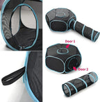 INTURN Cat Furniture Tent for Indoor and Outdoor Playpen Portable Cat Tunnels, Outdoor Kennel (Hexagon + Tunnel)
