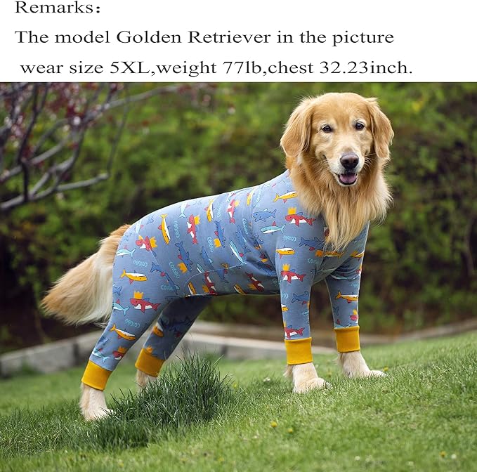 Dog Recovery Suit After Surgery Female Male, Medium Large Dog Neuter Shirt Cone Alternatives Prevent Licking Surgical Onesies (Grey Shark, 2XL)
