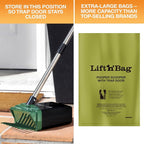 Neater Pet Brands Lift N’ Bag 2.0 Dog Pooper Scooper with Bag Attachment & 31" Pole for Small to Large Dogs, New Longer Pole, 195 Refill Bags, Heavy Duty Dog Poop Scooper for Yard, One-Hand Use