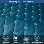 Eismodra Couch Cover,Sectional Couch Covers,Sofa Covers for 3 Cushion Couch,Anti-Slip Sofa Slipcovers for Dogs Cats Kids Loveseat Recliner L Shaped Armrest Backrest,Blue 36''x47''(Only 1 Piece)