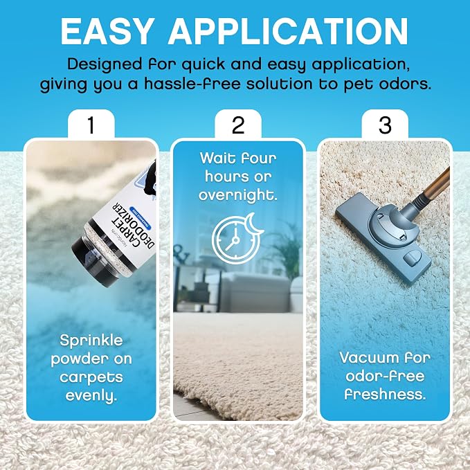NonScents Carpet & Rug Odor Eliminator - Smell Neutalizer for Pets - 1 Pack | 14 ounce, Safe and Fragrance-free pet carpet deodorizer, For Cat & Dog, Removed Pet Urine odors, Fresh scent powder