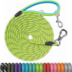 NTR 15FT Training Leash for Dogs, Nylon Rope Dog Leash with 2 Swivel Hooks and Comfortable Padded Handle, Cat Puppy Leash Lead for Small Medium Large Dogs Training, Playing, Camping, or Backyard
