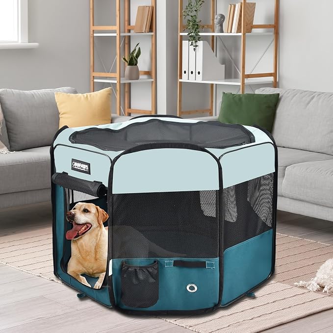 JESPET Pet Dog Playpens 36", 45" & 61" Portable Soft Dog Exercise Pen Kennel with Carry Bag for Puppy Cats Kittens Rabbits, Indoor/Outdoor Use