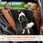 njnj Half Dog Car Seat Cover for Back Seat - Waterproof Dog Half Hammock for Cars,Scratchproof Pet Backseat Protector,Perdurable,Non-Slip Booster Seat for Small,Medium and Large Dogs