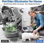 Cat Litter Deodorizer, Cat Odor Eliminator for Home, Litter Box Deodorizer, Quiet Portable Plug In Air Purifiers for Bedroom, Kitchen, Bathroom, Office, Air Ionizers for Smoke, Formaldehyde, Dust