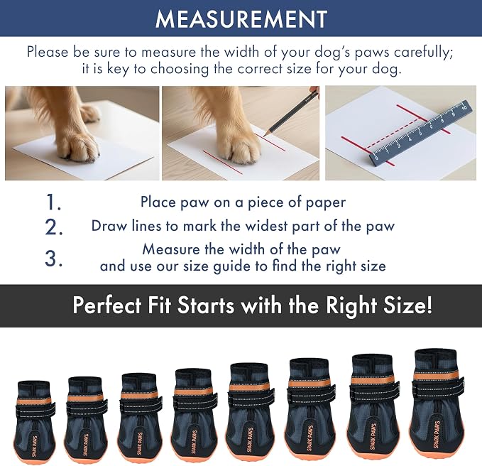 Spark Paws 365 Dog Shoes - All-Season Boots for Winter Snow & Hot Pavement | Water-resistant, anti-slip, stay-on straps - rain, ice & summer booties in one. Reflective; small, medium & large dogs