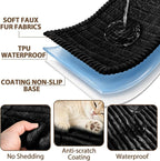 FUANGUI Waterproof Couch Cover Sofa Cover for Dogs and Pets Sofa Protector | Non-Slip Washable Fuzzy Soft Cat Bed Sofa Slipcover for 2-3 Cushion Couch Sofa Pet Friendly, Black, 27.6" x 59.1", 1 pcs