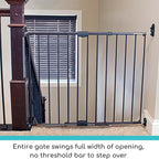 Toddleroo Easy Swing & Lock Baby Gate for Top of Stairs: 31" Tall, Bronze | Top of Stairs Baby Gate, Hardware Mount, Open-Direction Control, 28.7"-47.8" Wide, 31" Tall, One-Hand Operation, Swing-Latch