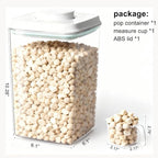 3-5 Lbs Dog Cat Treat Container Pop Pet Food Storage Container with Scoop | Dog Food Storage Bin Canister with Pop Up Lid Airtight Stackable BPA-Free Pet Treat Containers for Kibble & Treats 4.2qt