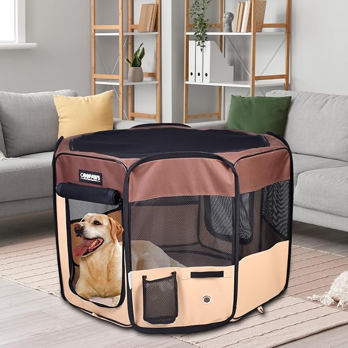 JESPET Pet Dog Playpens 36", 45" & 61" Portable Soft Dog Exercise Pen Kennel with Carry Bag for Puppy Cats Kittens Rabbits, Indoor/Outdoor Use