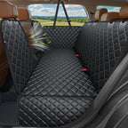 URPOWER 4 in 1 Dog Car Seat Cover for Back Seat, Waterproof Hammock | Mesh Window, Side Flaps, 600D Oxford, Scratch Resistant, Non-Slip, Easy Install, Machine Washable, Dog Seat Belt Included