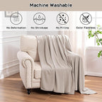Small Couch Cover Oversized Armchair Sofa Covers Washable for Dogs Single Recliner Sofa Slipcover, Cat Scratch Proof Soft Sofa Throw Protector for Pets, 71" x 91", Oat