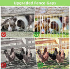 Thrivinest 30 Pack Animal Barrier Fence, No Dig Fence Decorative Fences, Rustproof Metal Small Garden Fence Border for Dogs Rabbits (White, 30 Pack,30Ft)