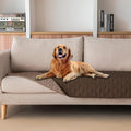 gogobunny Waterproof Blanket, Couch Covers for Dogs, Reversible Protector | 3X Stronger Leakproof, Scratch Proof Durable Furniture Protection, Stain Resistant, Washable, 30x70 Inch Dark/Light Chocolate