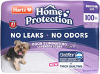 Hartz Home Protection Lavender Scented Odor Eliminating Dog Pads, 100 Count | Thicker Quilted, Super Absorbent, Quick Drying, No Leaks, No Odors, FlashDry Technology