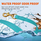 Viper Biothane K9 Working Dog Leash Waterproof Lead for Tracking Training Schutzhund Odor-Proof Long Line with Solid Brass Snap for Puppy Medium and Large Dogs, 33ft Sky Blue