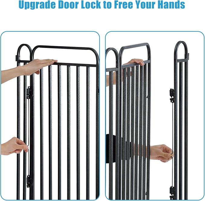 Thickened Dog Playpen Foldable Metal Yard Fence32/43inch Compact Portable Animal Barrier Fence for Indoor Outdoor (16 Panels, 32 inch)