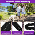 Rope Dog Leash 5 FT: Heavy Duty Leashes with Swivel Lockable Hook Reflective Threads Bungee and Padded Handle - Dog Lead for Large Small Medium Dogs Outside Walking Hiking Purple