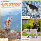 Dog Shoes for Large Small Medium Dogs, Dog Boots for Winter Snow Day, Anti-Slip Dog Booties & Paw Protectors, Outdoor Pet Shoe for Hiking Hardwood Floor with Reflective Straps Size 2