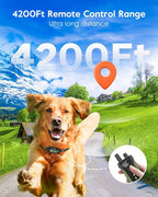 SLOPEHILL Dog Shock Collar,4200FT Dog Training Collar with Remote,Green | IP68 Waterproof e Collar with Beep,Vibration,Safe Shock,Light,No Shock Mode,Shock Collar for Small Medium Large Dog 8-140lbs