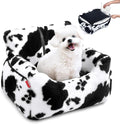 BurgeonNest Dog Car Seat for Small Dogs & Cats Under 25 lbs, Milk Cow