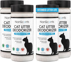 Nonscents Cat litter Deodorizer - Odor Eliminator - 4 Pack | Extends Litter Lifespan, Reduces scooping, Fragrance-free, Unscented, Odor Neutralization, Long-lasting, Non-toxic