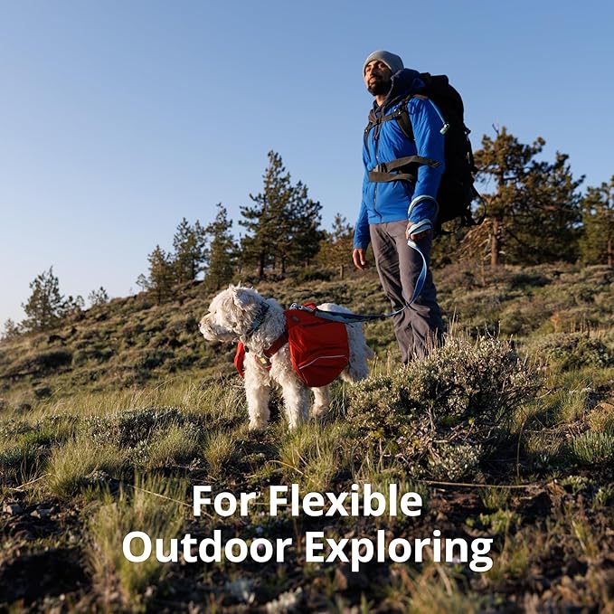 Ruffwear, Crag Dog Leash, 6 ft Reflective Everyday Lead, Swiveling Talon Clip, Padded Handle, Hands‑Free Waist‑Worn Option, Traffic Handle with Accessory Loop, Canyon Oxbow
